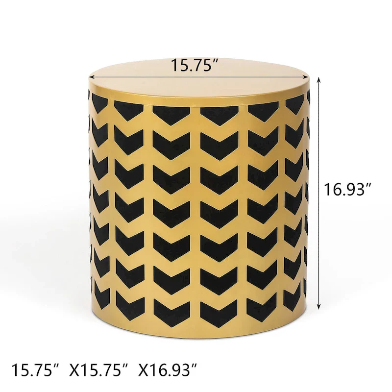 Adeco Set of 2 Round Nesting Side End Tables Set - Set of 2