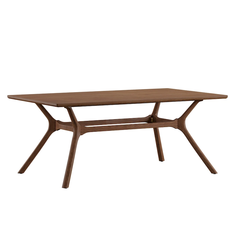 Nadine Mid-Century Dark Walnut Finish Rectangular Dining Table by iNSPIRE Q Modern