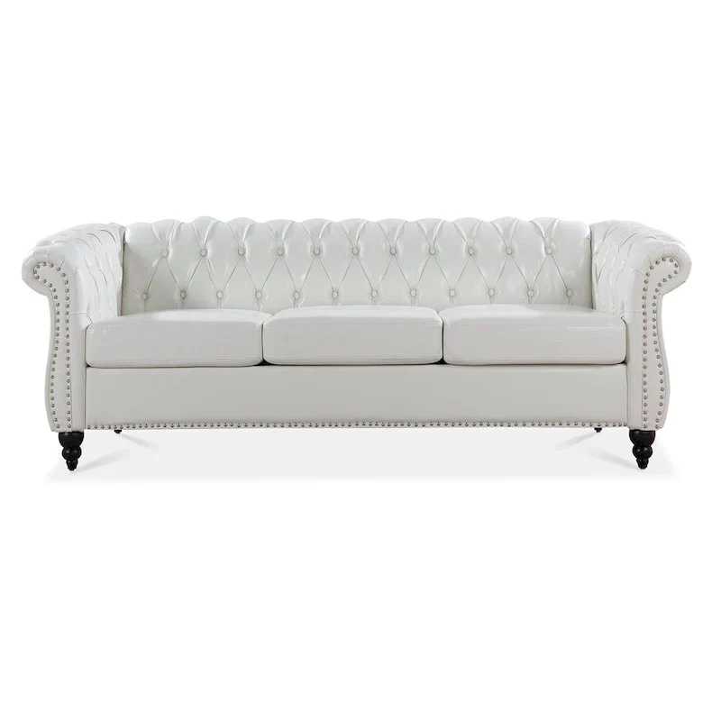 84 Chesterfield Rolled Arm 3 Seater Sofa