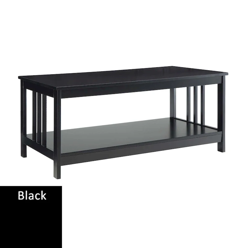 Convenience Concepts Mission Coffee Table with Shelf