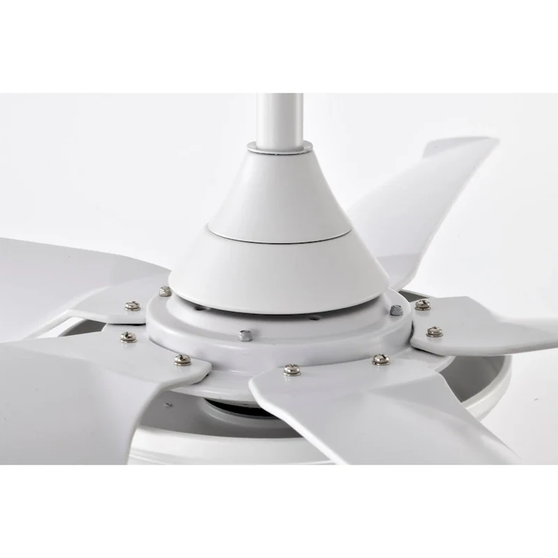 Aisling Modern White Lighted Ceilng Fan 5-Blades LED Remote Control