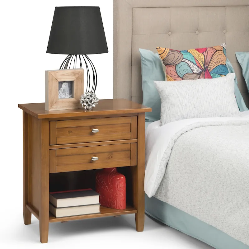 Norfolk 24 inch Wide Transitional Bedside Nightstand Table - 24 Inches wide