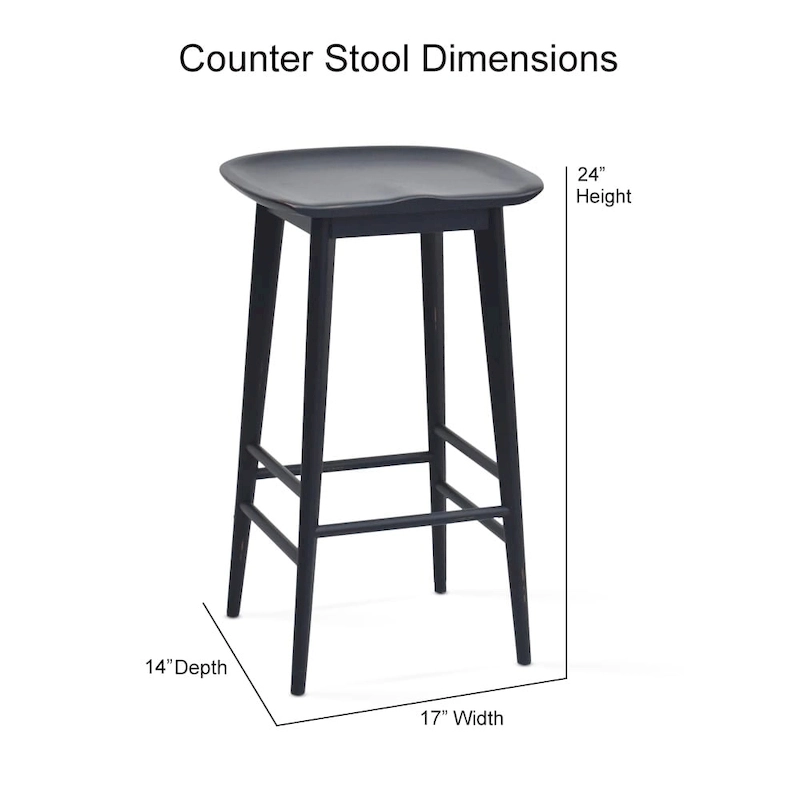 Steve Silver Hendry Backless Solid Acacia Counter Stool - Counter Stool