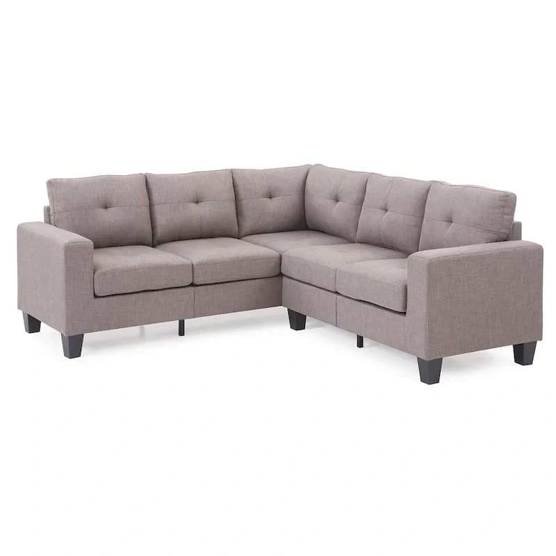 Newbury 82 in. W 2-piece Polyester Twill L Shape Sectional Sofa - 32L x 82W x 35H