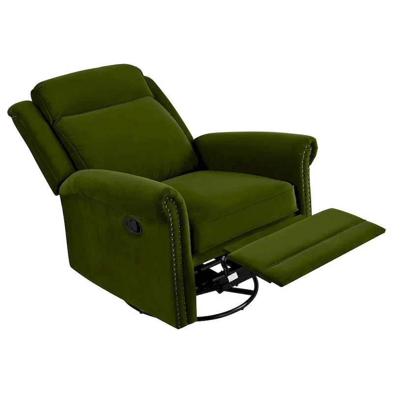 Marloo Modern Swivel Velvet Recliner Chair by Christopher Knight Home