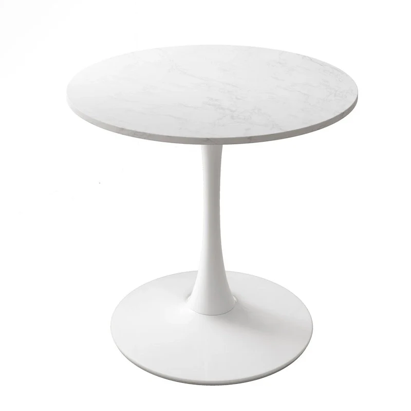 32Modern Round Metal Base Dining Table with MDF Table Top