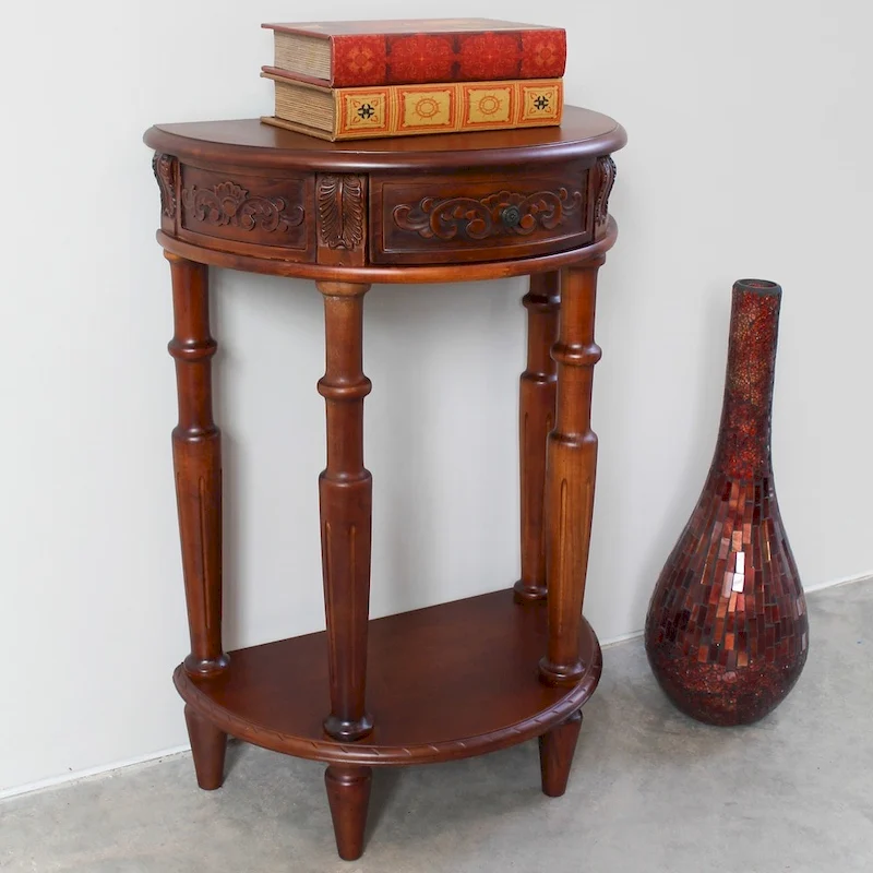 Windsor Carved Two-tier Console Table