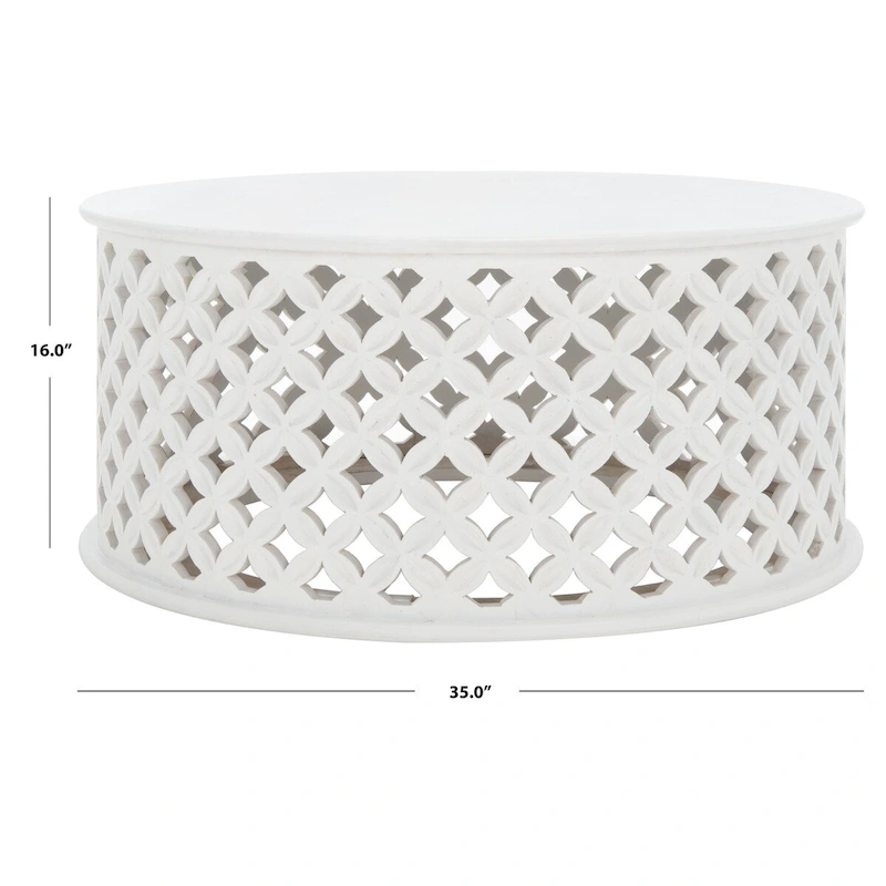 SAFAVIEH Antkea Round Coffee Table - 35 L x 35 D x 16 H - 35Wx35Dx16H