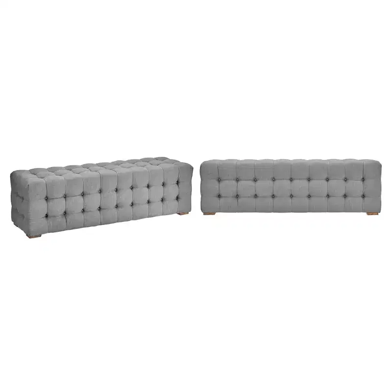 Knox Linen Fabric Tufted Bench - iNSPIRE Q