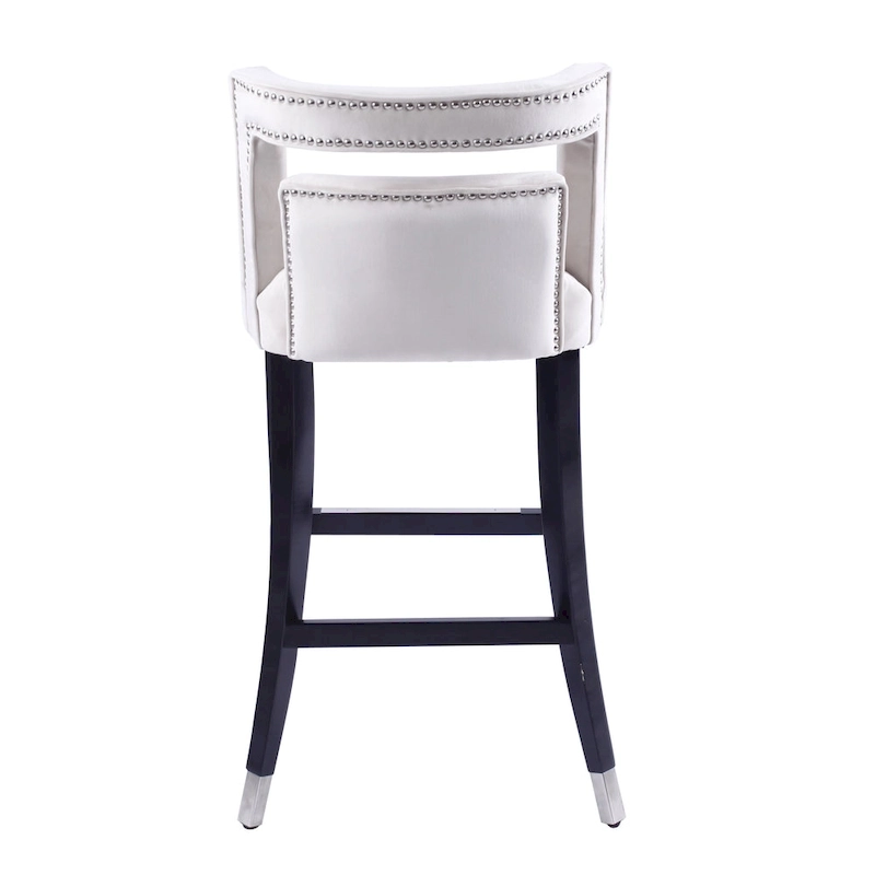 Suede Velvet Barstool with nailheads Dining Room Chair