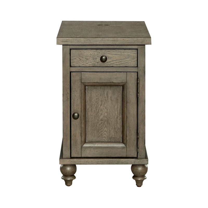Americana Farmhouse Dusty Taupe Chairside Table