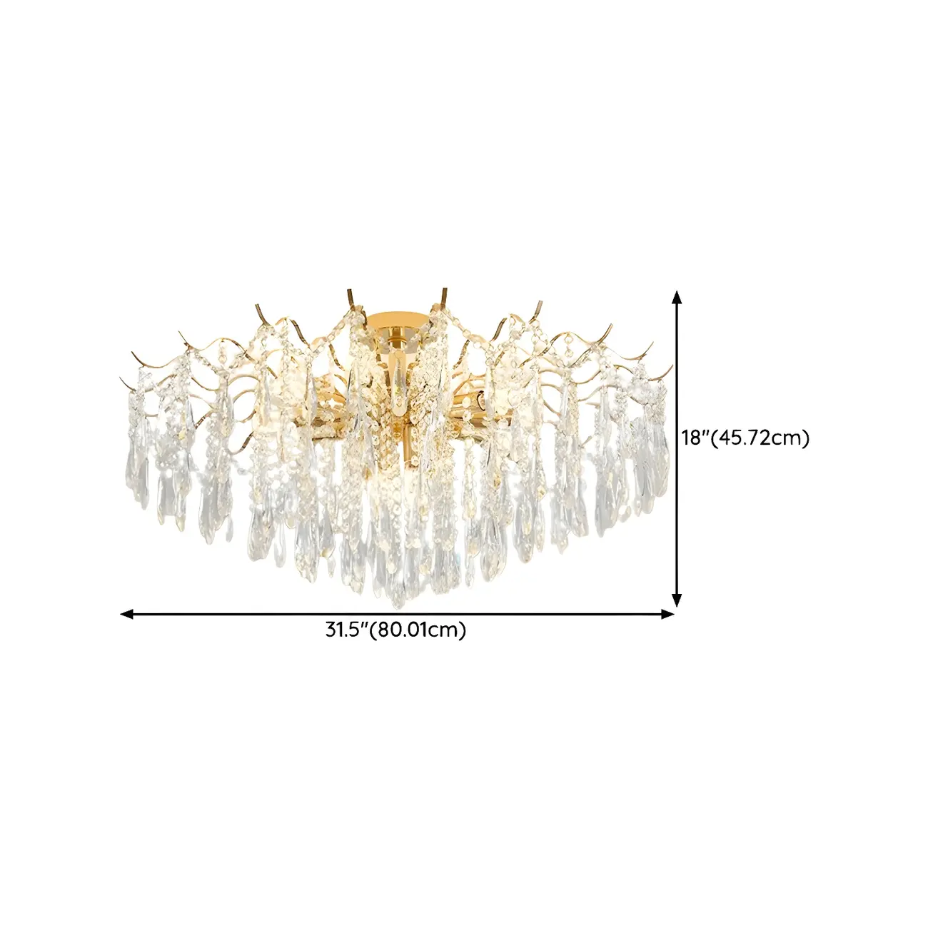 Dining Room Multi-Light Crystal Water Drop Chandelier