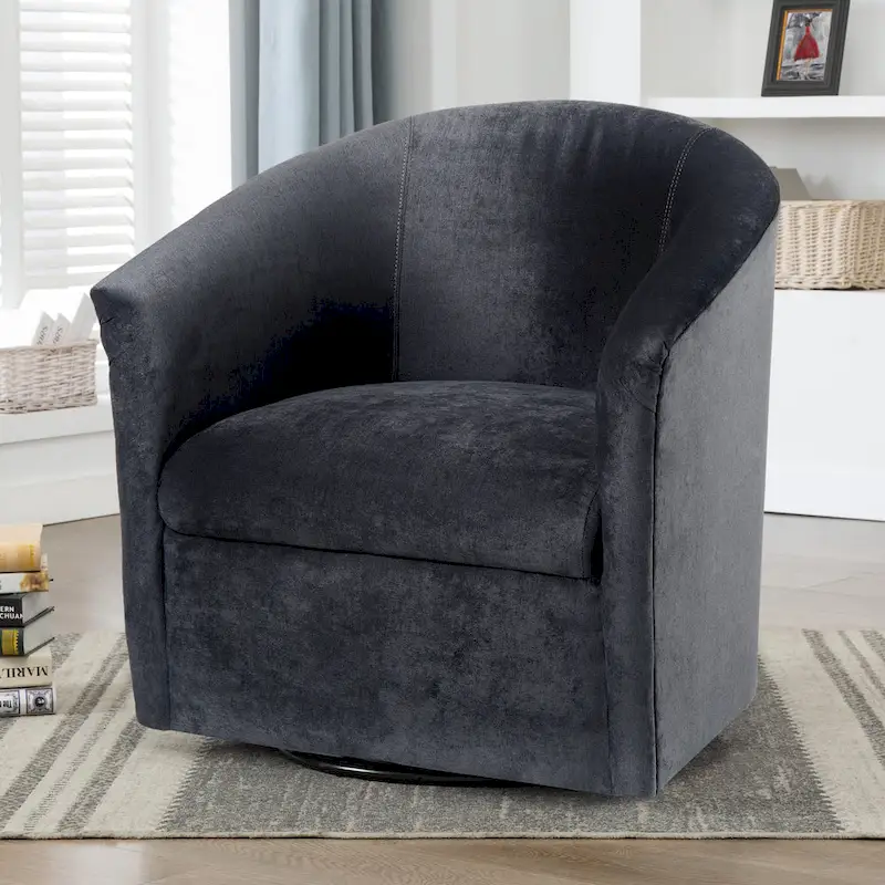 Ellery Modern Microfiber Swivel Accent Chair by Greyson Living