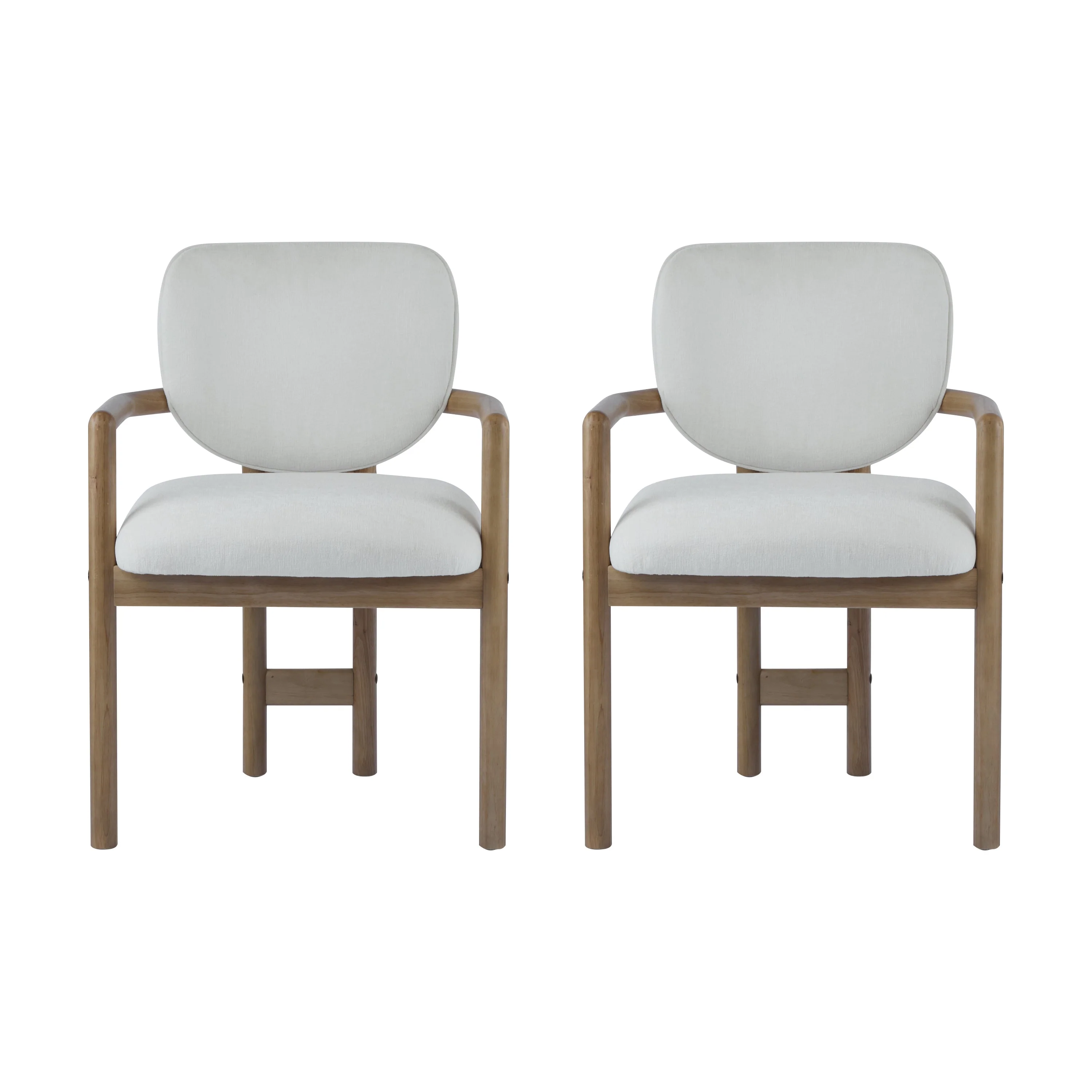 Walker Edison | Modern Wood Upholstered Dining Chairs Set of 2