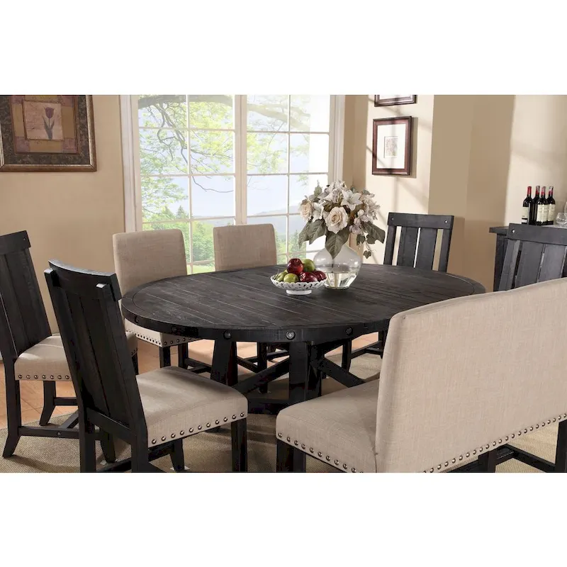 Solid Pine Round Extension Dining Table