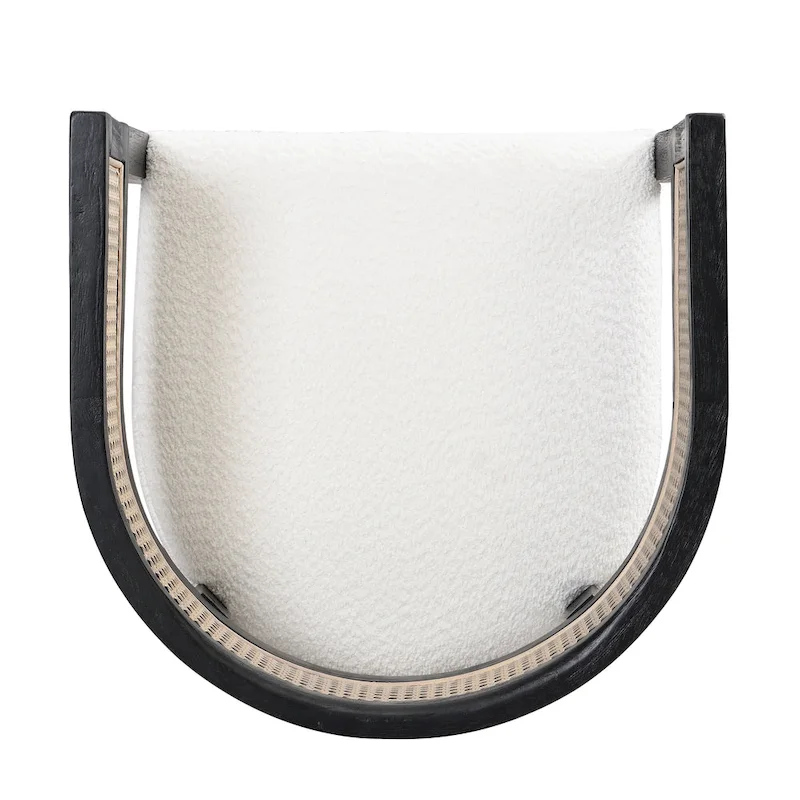 Halea Farmhouse Rubberwood Dining Chairs with Cane Back (Set of 2) by