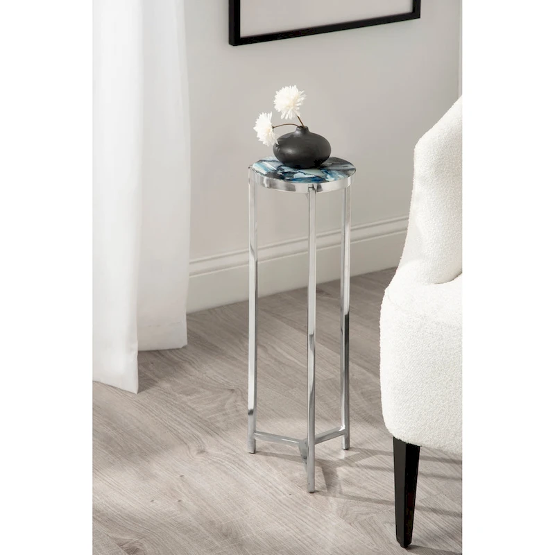 Kate and Laurel Aguilar Glam Drink Table - 9x9x23