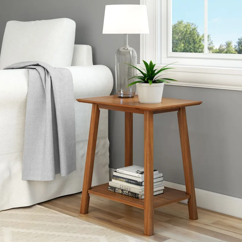 Plank and Beam Mid-Century Modern Accent End Table - 23 L x 16.25 W x 25.5 H