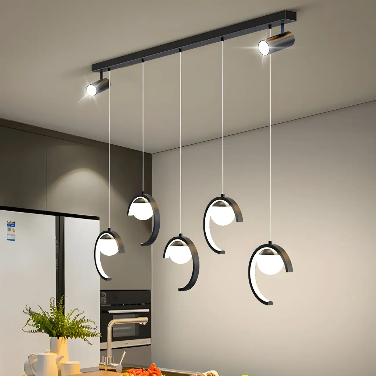 Modern Metal Geometric Kitchen Island Pendant Lights