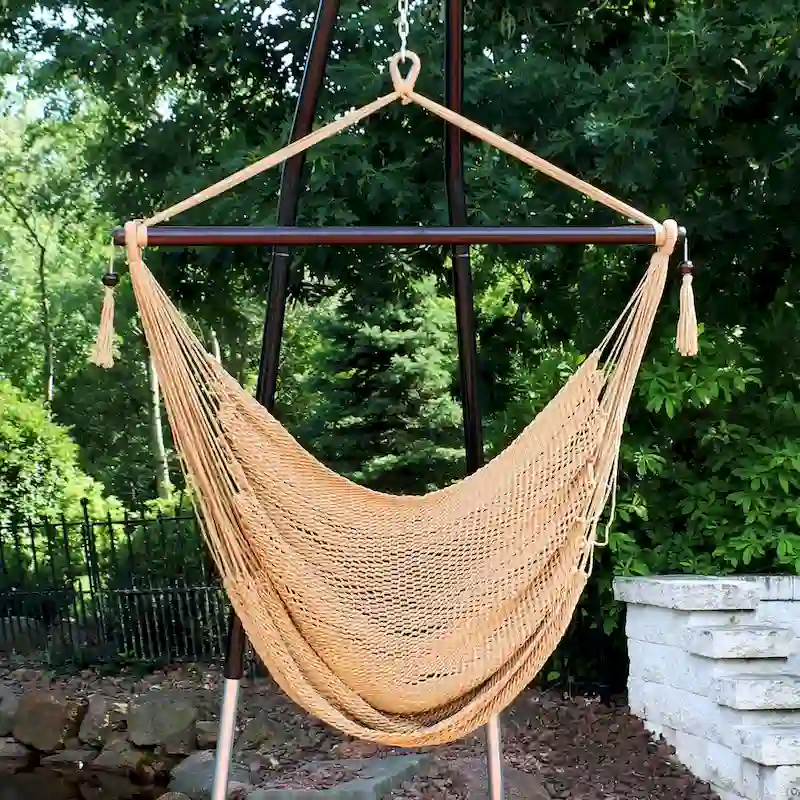 Sunnydaze Hanging Caribbean XL Hammock Chair