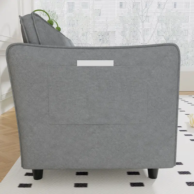 Hadley 74.27 Loveseat Sofa with Mid-Century Modern Design