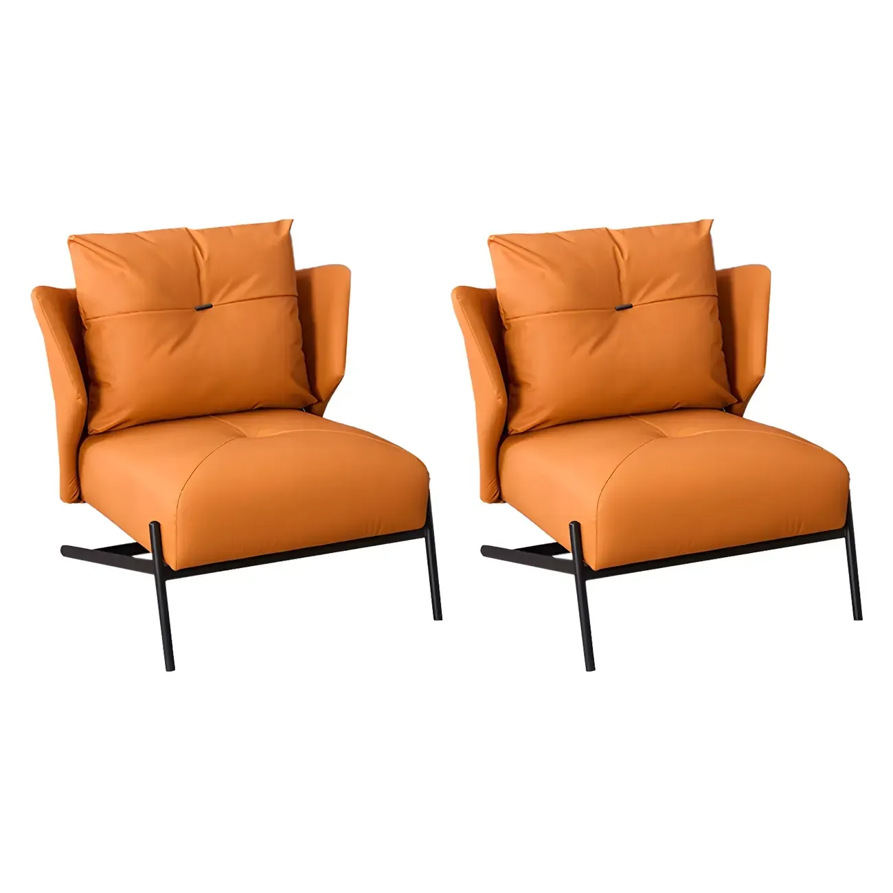 Modern Cat-Resistant Leather High Back Accent Chair