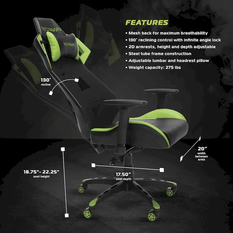 Racing Style Gaming Chair adjustable, Leather RSP