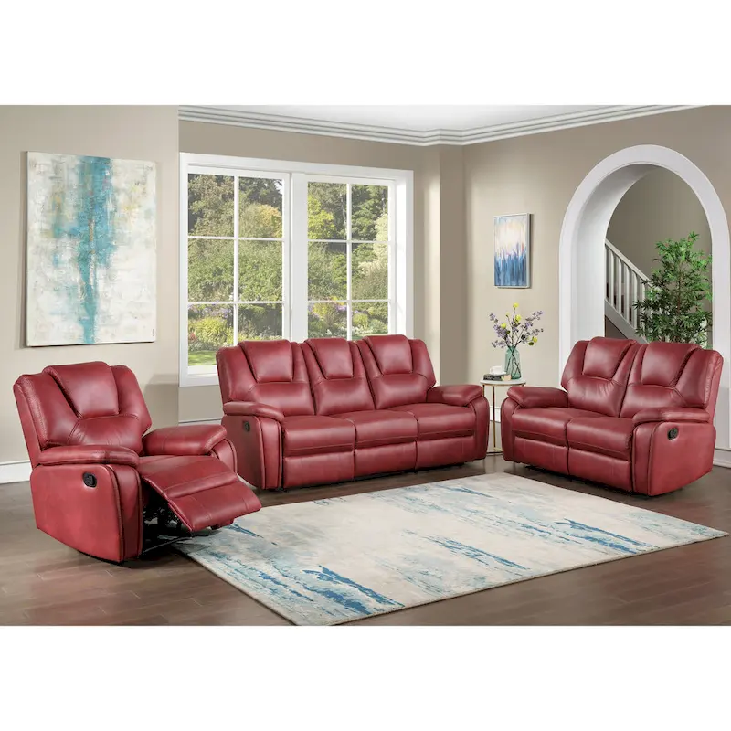 Steve Silver Kameryn Faux Leather Reclining 3-Piece Set