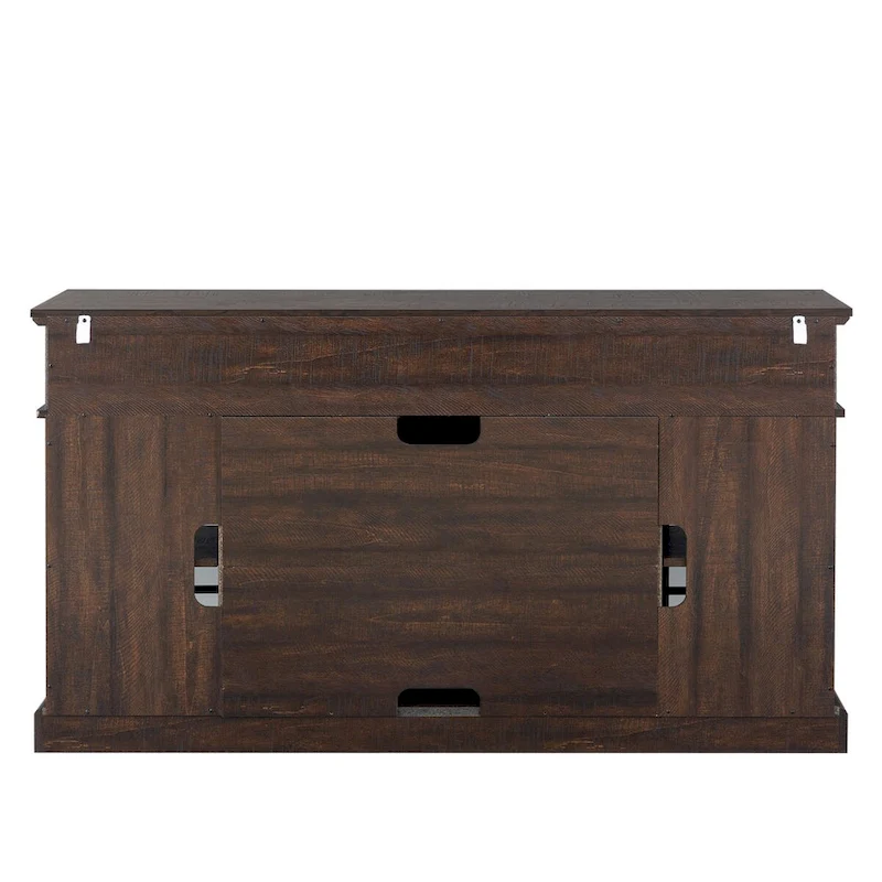 TV stand with electronic fireplace and remote control