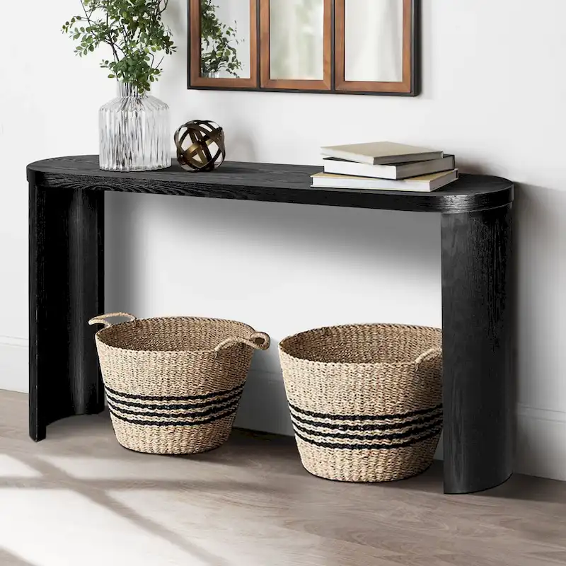 GDFStudio - Avery Modern 60 Console Table with Curved Legs and Versatile Design