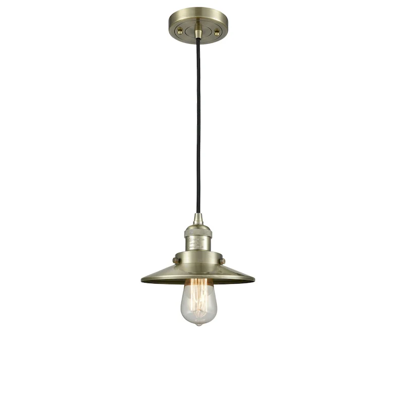 Innovations Lighting Railroad - 1 Light 8  Cord Hung Mini Pendant