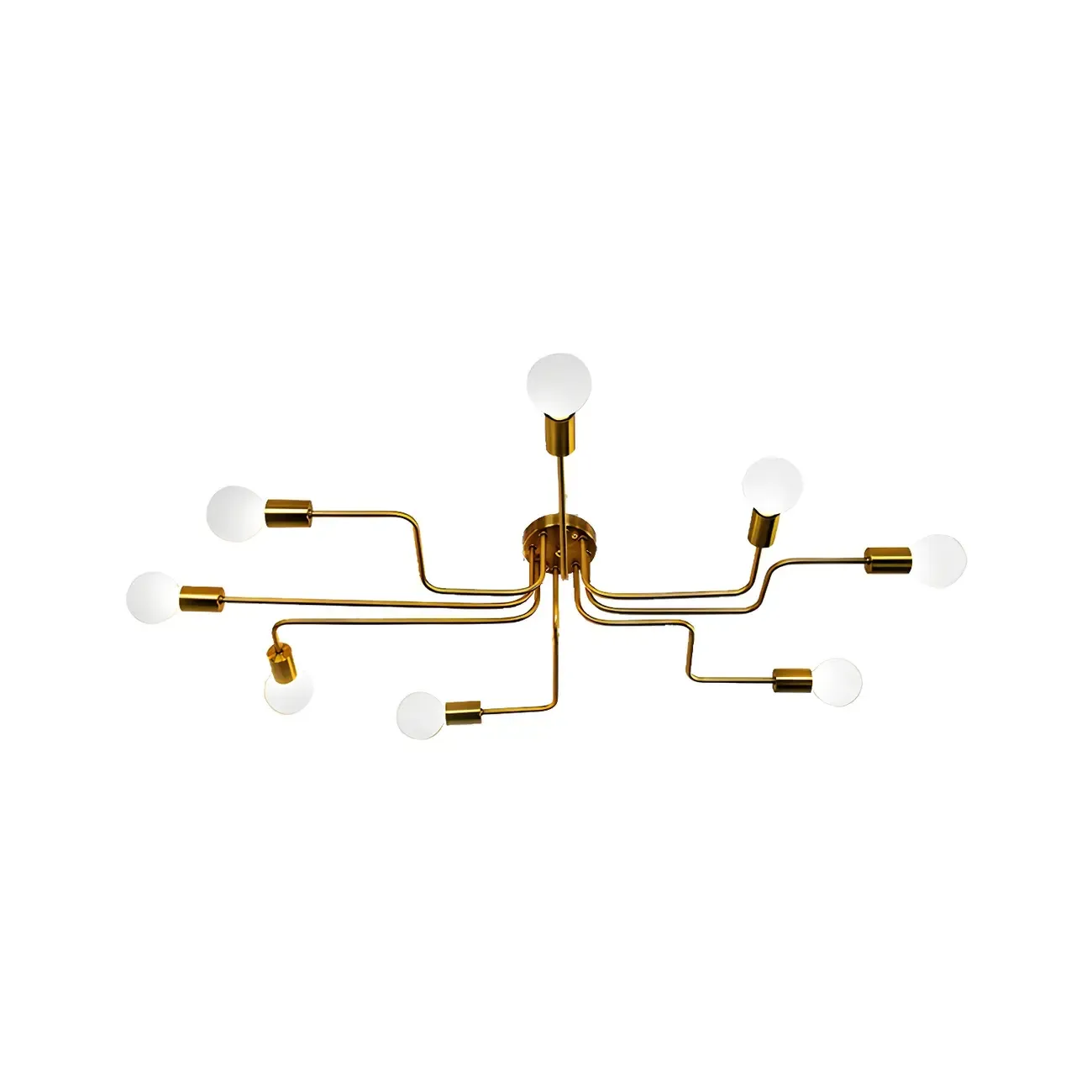 Industrial Branch Metal Semi Flush Ceiling Light
