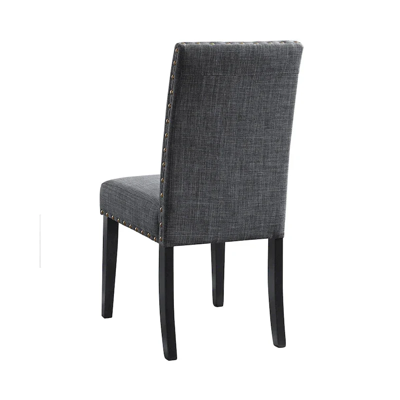 Modern Upholstered Dining Chair with Nail Head Trim