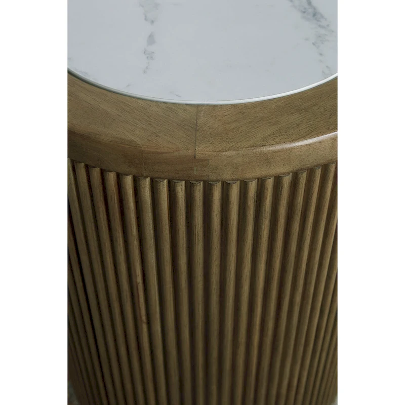 Signature Design by Ashley Camdill Light Brown/White End Table - 18.13 W x 18.13 D x 23.75 H