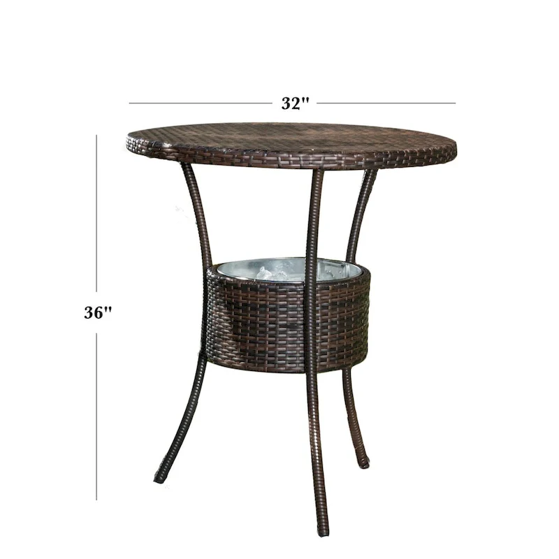 Rattan Counter Table