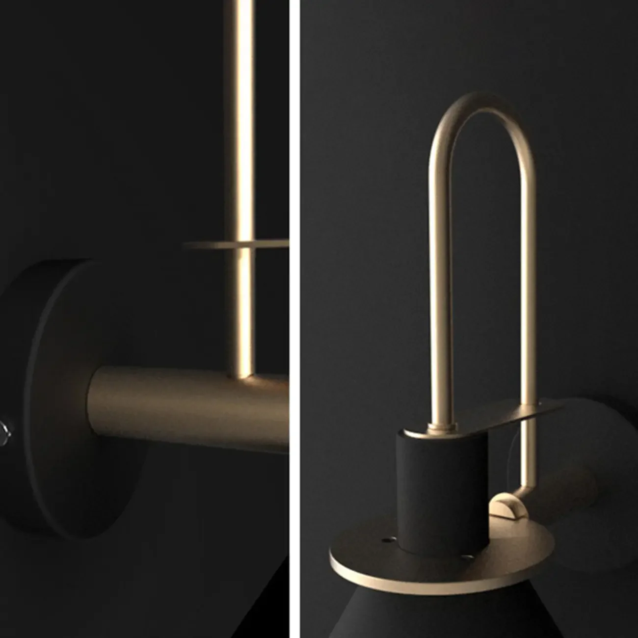 Cone Bathroom Vanity Light with Green Iron Shade