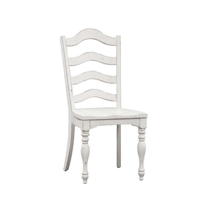 Magnolia Manor Antique White Ladder Back Side Chair (Set of 2)