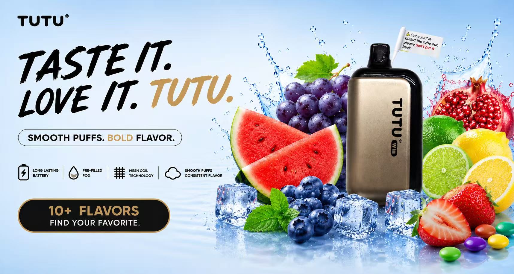 TUTU win 10000 Puffs Disposable Vape Newest brand 12 Flavors