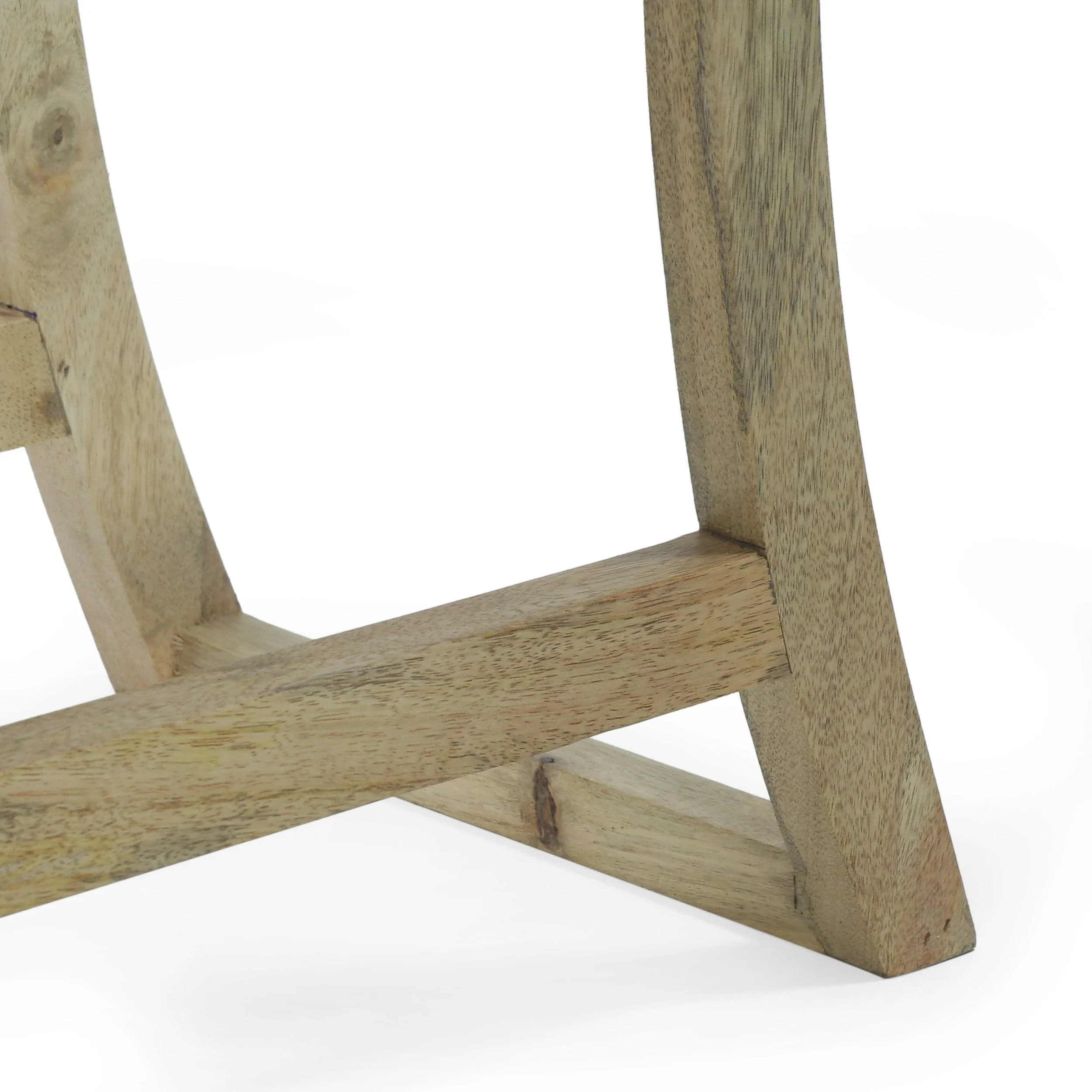 Rustic Handcrafted Mango Wood Console Table, Natural - NH758413