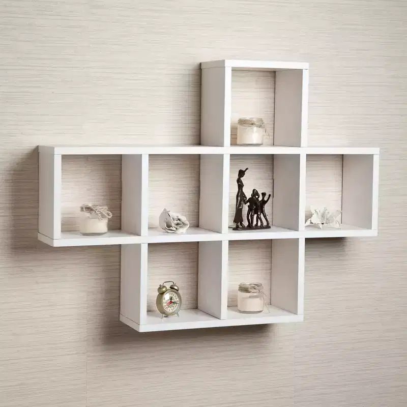 Danya B Cubby Laminated Veneer Shelving Unit White