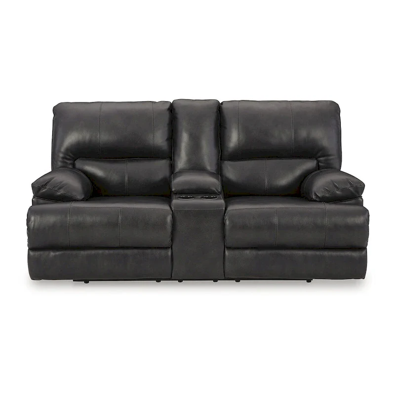 Signature Design by Ashley Mountainous Black Power Reclining Loveseat - 82W x 42D x 42H