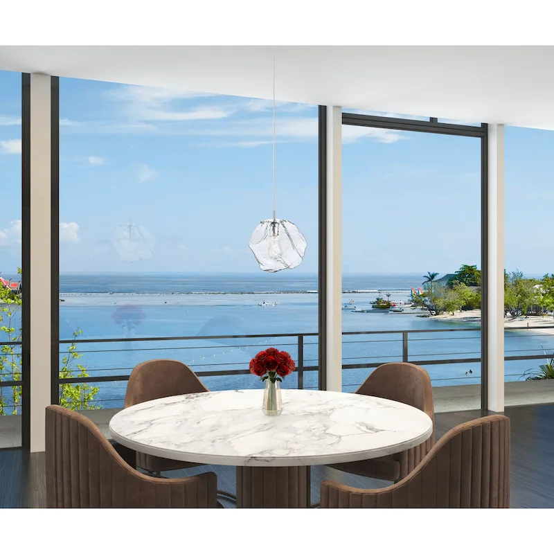 Boulder 1-light Chrome Pendant