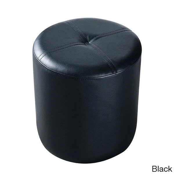 Round Upholstered Stool Ottoman