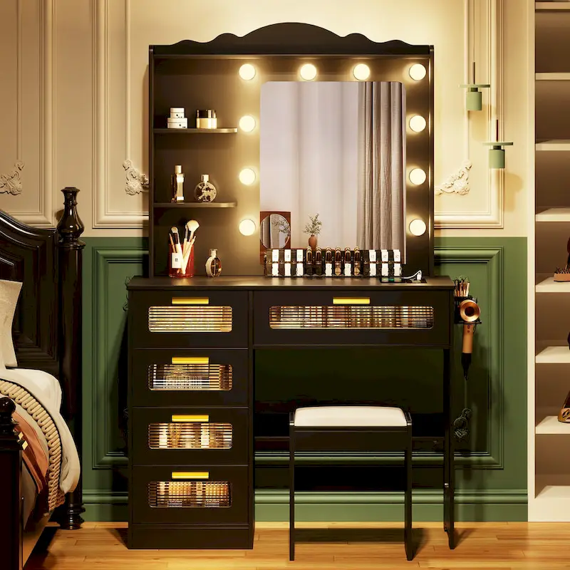 Makeup Vanity with 3 Lighting Colors