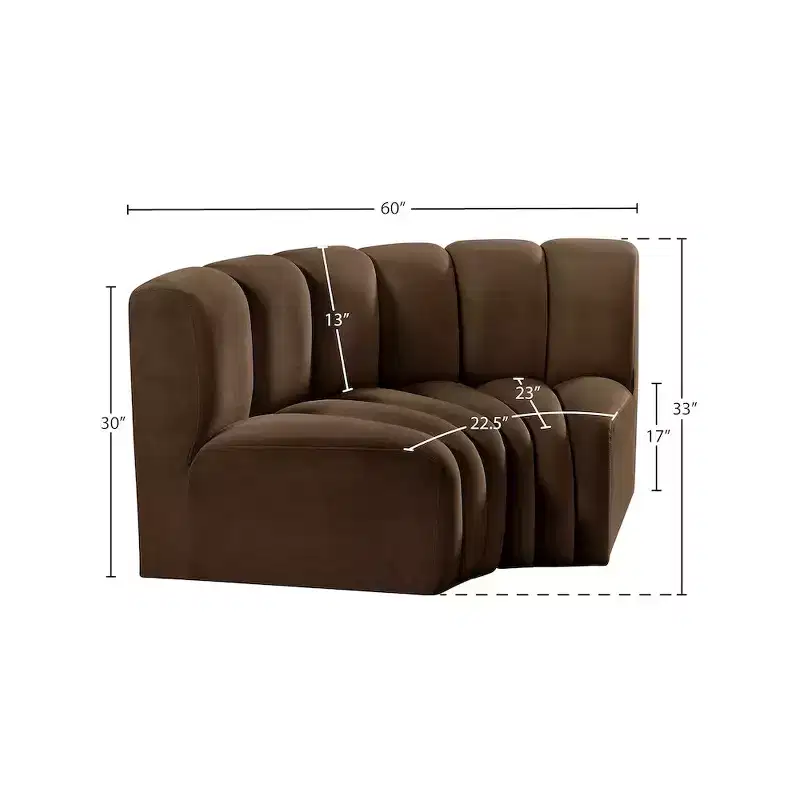 Meridian Furniture,Arc Velvet Modular Sofa
