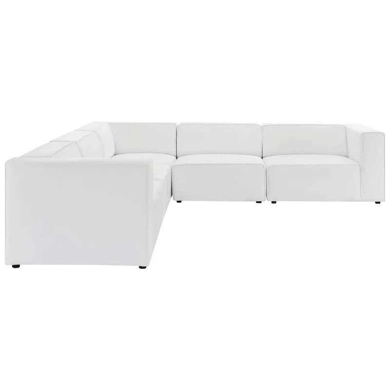 Mingle Vegan Leather 5-Piece Sectional Sofa