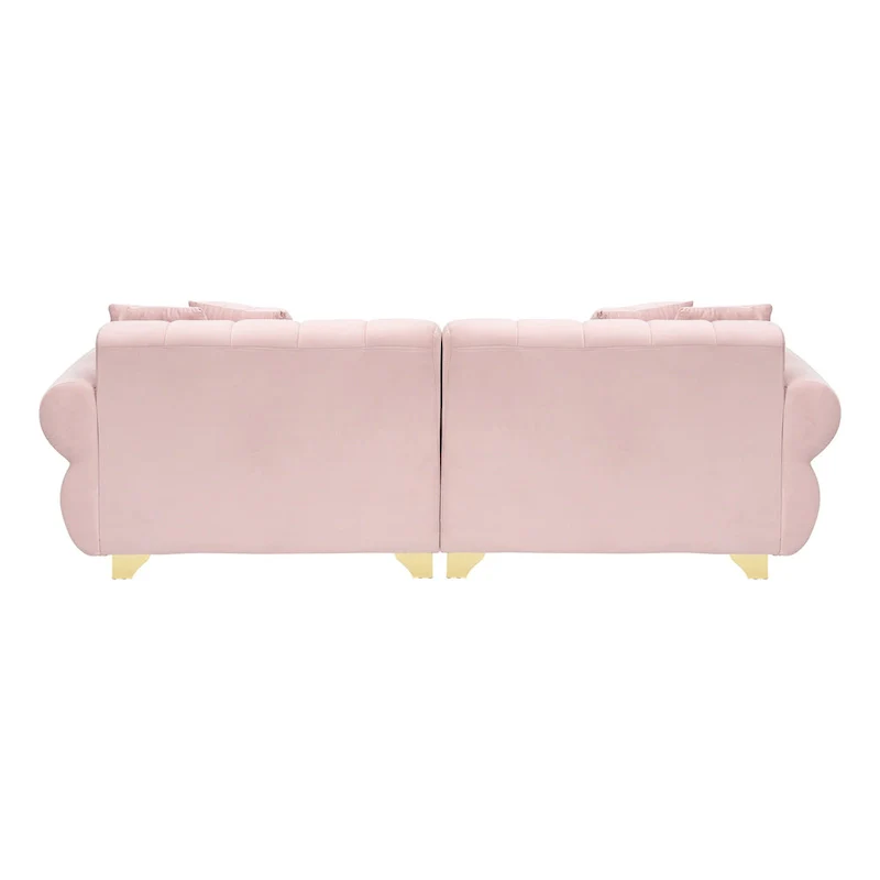 Pink 89 Velvet 3-seater Sofa with Spring-Wrapped Cushions