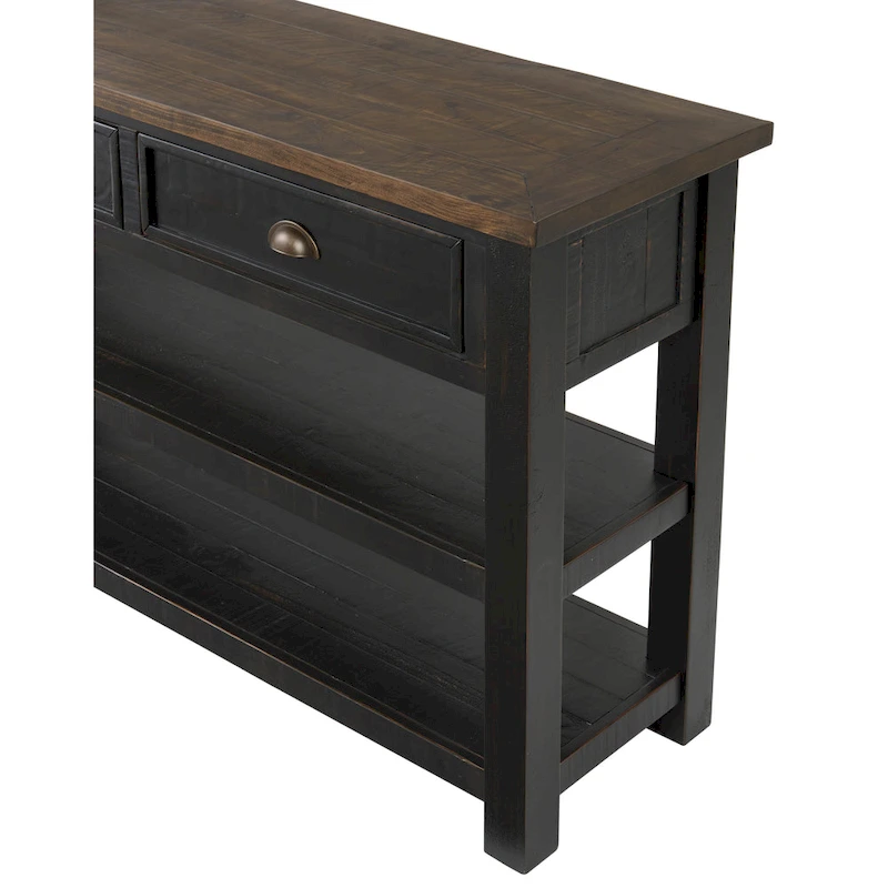 The Gray Barn Downington Solid Wood 2-Drawer Sofa Console Table