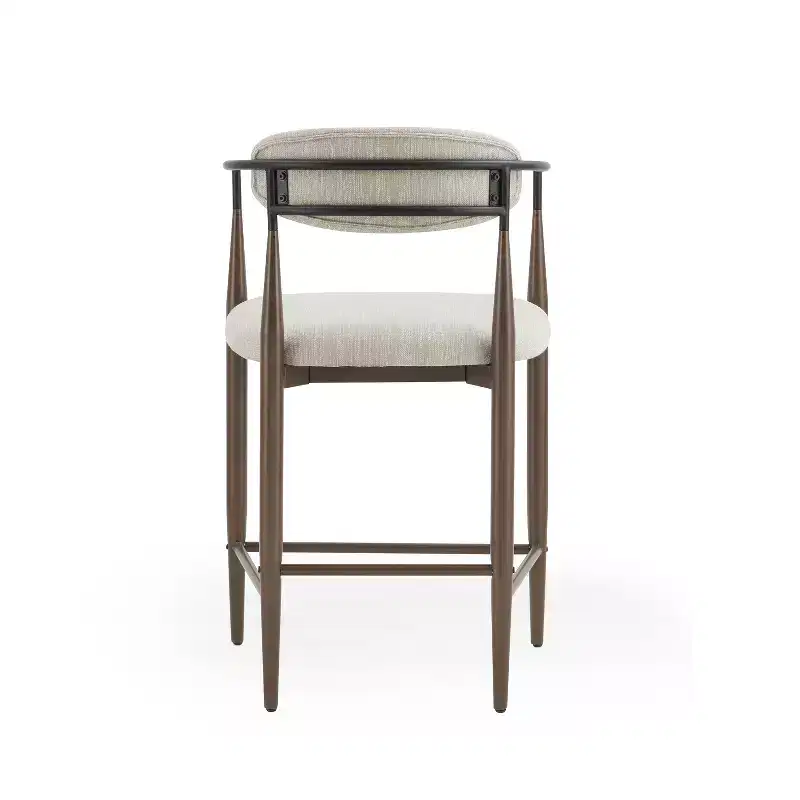 Christopher Knight Home Alger Modern Fabric Upholstered Iron 25 Inch Counter Stools (Set of 2)