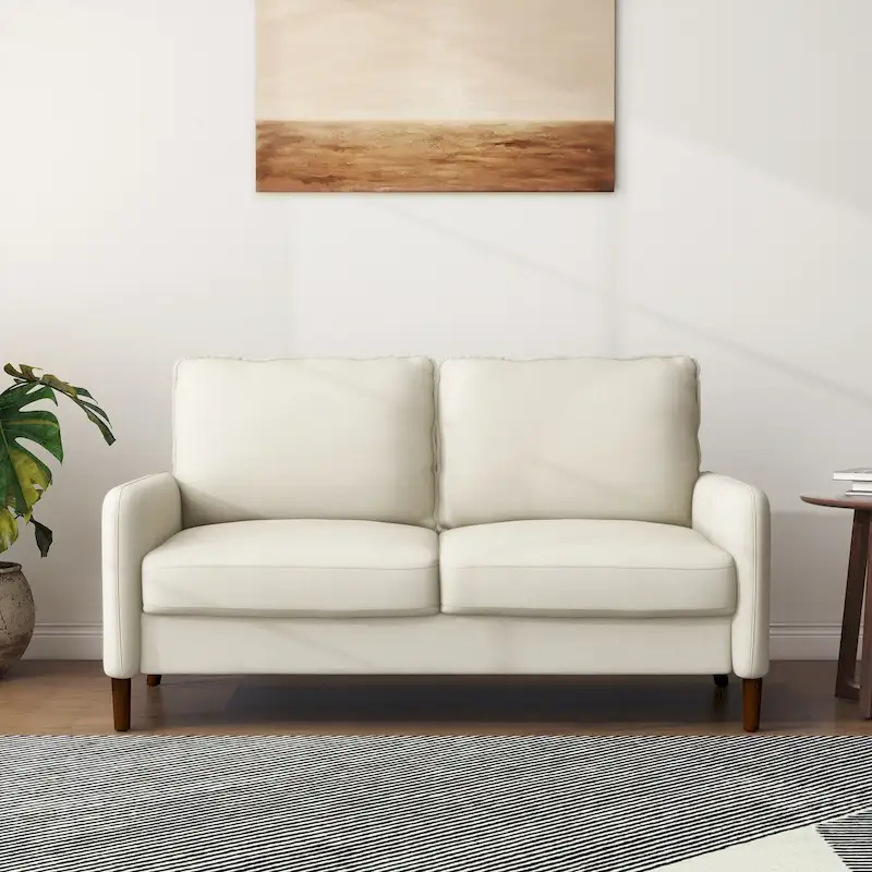Living Room Loveseat Linen Sofa